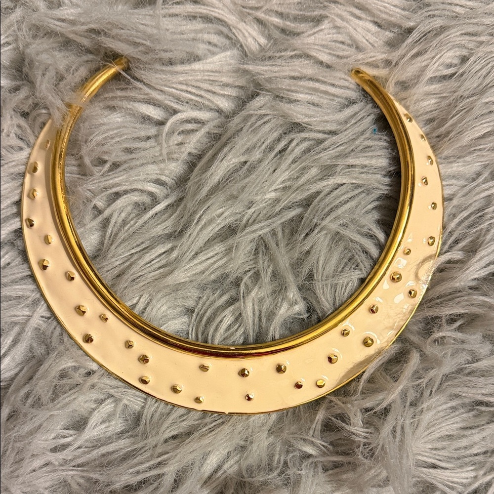 Gold and Cream Statement Necklace
